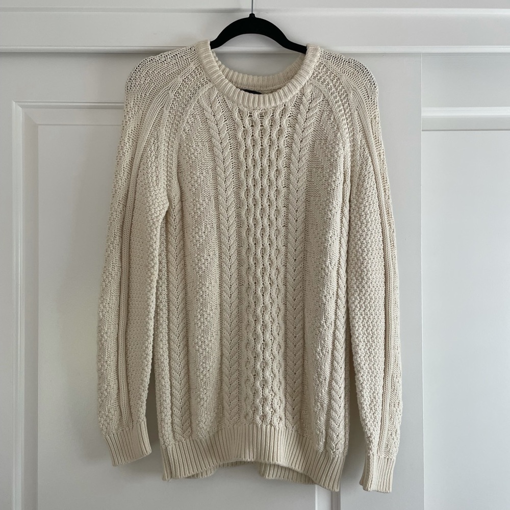 Cream GAP Cable Knit Sweater